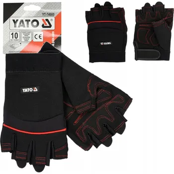 Pracovní rukavice Yato YT-74660 Syntetické rukavice bez prstů, velikost 10