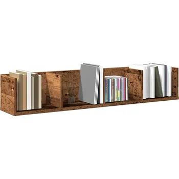 police Nástěnná police na CD old wood 100x18x18 cm kompozitní dřevo