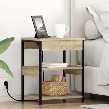 Ložnice Noční skříňka 2 pcs Sonoma dub 41 x 31 x 51 cm kompozitní dřevo