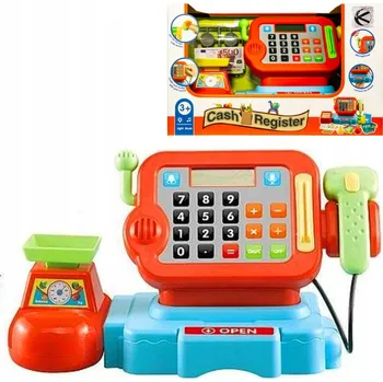 Hra na obchod POKLADNA S ČTEČKOU, MIKROFONEM, KALKULAČKOU, VÁHOU A PŘÍSLUŠENSTVÍM - OBCHOD