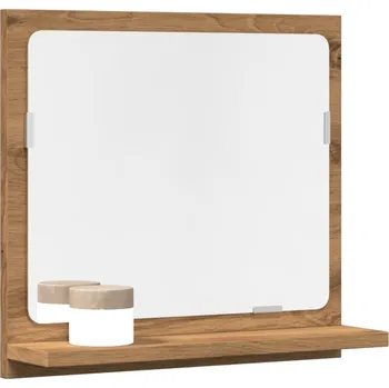 Koupelnový nábytek Koupelnová skříňka se zrcadlem dub artisan 40x11x37 cm kompozit