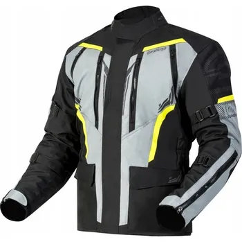 Moto oblečení TEXTILNÍ BUNDA OZONE TOUR III ČERNÁ/ŠEDÁ/FLUO ŽLUTÁ 8XL