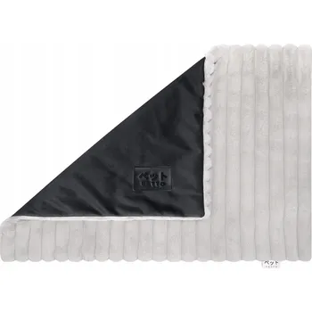 Pelíšek pro psa PETTO Měkká chlupatá deka/podložka pro psa šedá/černá M