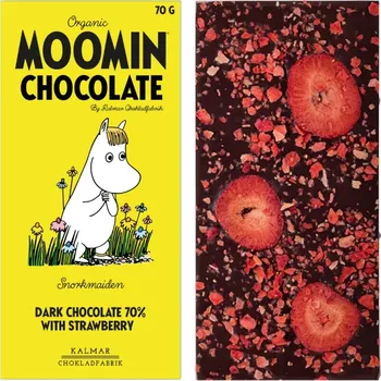 Čokoláda Kalmar Chokladfabrik Bio čokoláda Snorkmaiden 70% / jahody