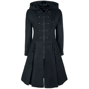 Dámský kabát Kabát trench-coat Gotika z Poizen Industries - Kabát Haunt - Ženy - černá