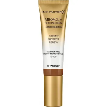 Přípravek na tvář Max Factor Miracle Second Skin Hydratační make-up 11 Tan Deep