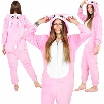 Karnevalový kostým Kostým kombinéza převlek overal kigurumi teplé pyžamo dámské teplákovka S