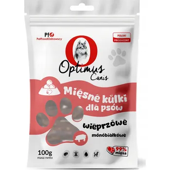 Pamlsek pro psa Masové kuličky pro psy Optimus Canis – vepřové, monoproteinové