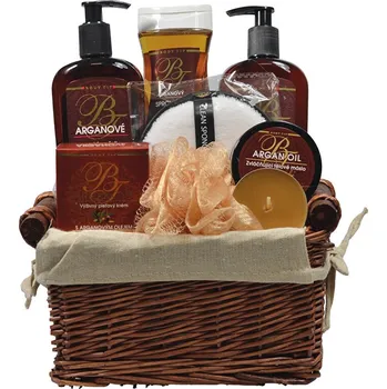 Kosmetická sada Vivaco BTA2402 dárkové balení Arganv proutěném košíku