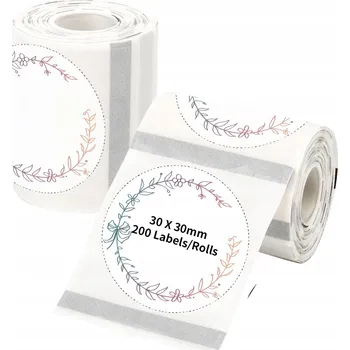Samolepící etiketa Samolepicí štítky vzor 30mm samolepky pro tiskárny Phomemo, kulaté