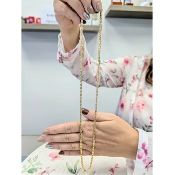 Řetízek Zlatý řetěz královská vazba Délka řetízku: 65 cm, Váha: 14,50 g, Ryzost: 14kt (585/1000)