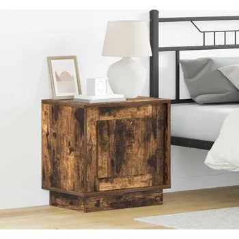Ložnice Noční skříňka 2 pcs Kouřový dub 44 x 34,5 x 45 cm
