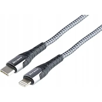 Datový kabel Kabel MYWAY USB Type-C - Apple Lightning 2 m šedý