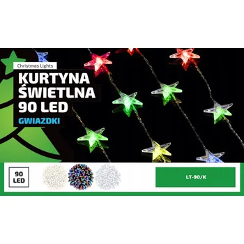 Vánoční dekorace Světelná girlanda Okej Lux 170 cm síťovaná, vícebarevná