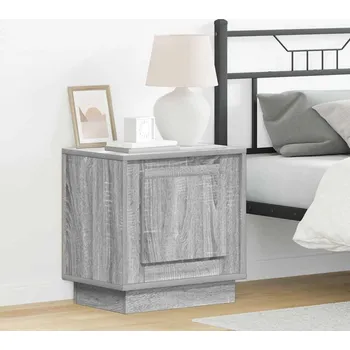 Ložnice Noční skříňka Šedá 44 x 34,5 x 45 cm kompozitní dřevo
