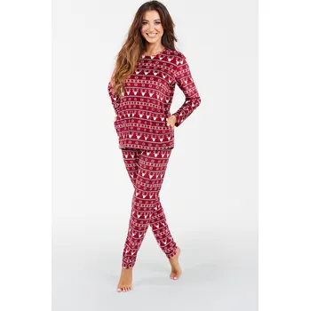 Dámské pyžamo Italian Fashion dámské pyžamo polyester červené, velikost S