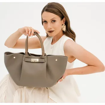 MORANTI kabelka z pravé kůže, transparentní