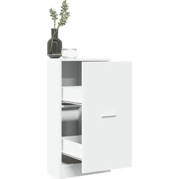 Skříňka na léky bílá 40 x 41 x 77,5 cm kompozitní dřevo