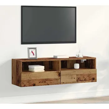 Obývací pokoj TV wall cabinet Staré dřevo 100 x 30 x 30 cm kompozitní dřevo