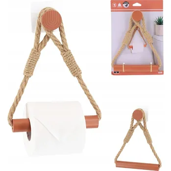DRŽÁK VĚŠÁK NA TOALETNÍ PAPÍR SAMOLEPICÍ BEZ VRTÁNÍ BAMBUS LANO