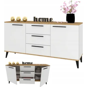 Komoda Komoda Krak Meble 150 x 40 x 76 cm dub craft zlatý matný