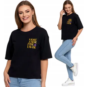 Volné dámské TRIČKO Tričko Bavlněné Tričko s Krátkým Rukávem MORAJ XXL