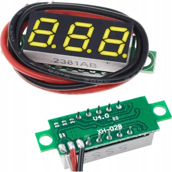 Měřič MSALAMON Woltomierz DC LED miernik 0.28" żółty