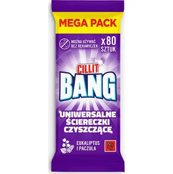 Utěrka Vlhčené ubrousky z netkané textilie Cillit Bang v balení 80 ks bílé