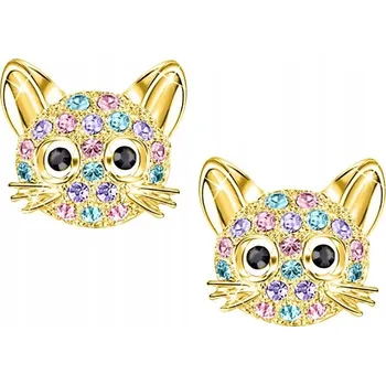 Náušnice Zlaté náušnice kočky pro dívky, ocel 316L