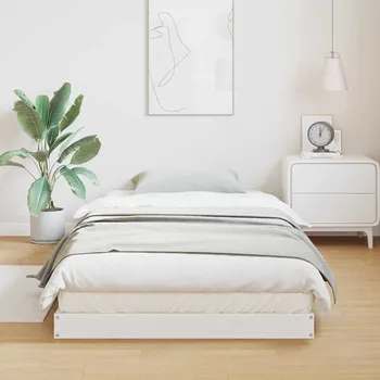 Nábytek Rám postele Bílá 213,5 x 104 x 9 cm Masivní borové dřevo