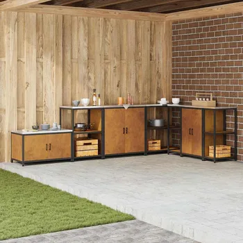 Skladování v kuchyni s policí Rezavá 60 x 50 x 92 cm Ocel