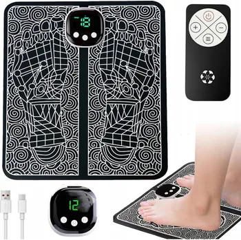 Masážní přístroj PODLOŽKA EMS MASÁŽNÍ PŘÍSTROJ NA NOHY PODLOŽKA PRO MASÁŽ SVALŮ 8 REŽIMŮ 19 ÚROVNÍ