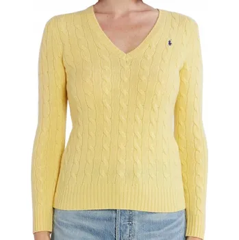 Dámský svetr Polo Ralph Lauren dámský svetr žlutý klasický do pasu velikost XS