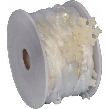 Vánoční dekorace STUHA Vánoční vlněná stuha se sněhovými vločkami PRO VÁNOČNÍ DEKORACE