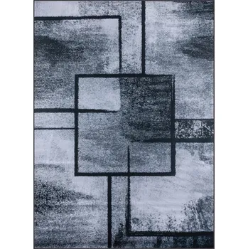 Koberec KOBEREC 120x170 ŠEDÝ DO OBÝVÁKU LOŽNICE GEOMETRICKÝ PROTISKLUZOVÝ BCF