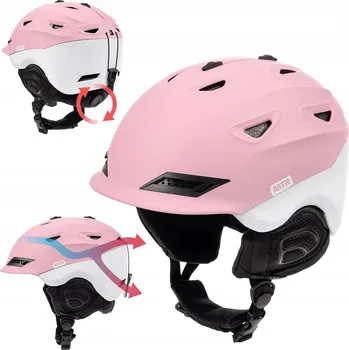 Lyžařská helma Meteor Montara M 55-58 cm bílá/růžová