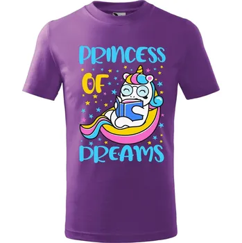 DOBRÝ TRIKO Dětské tričko Basic Princess of dreams Velikost: 110 /4 roky, Barva: Fialová