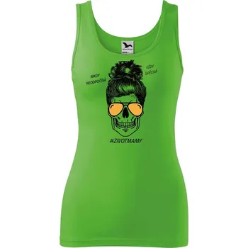 Dámské tričko DOBRÝ TRIKO Dámské tílko s potiskem Život mámy Velikost: L, Barva: Apple green