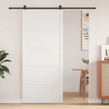 Interiérové dveře Barn Door Bílá 100 x 208 cm Masivní borové dřevo