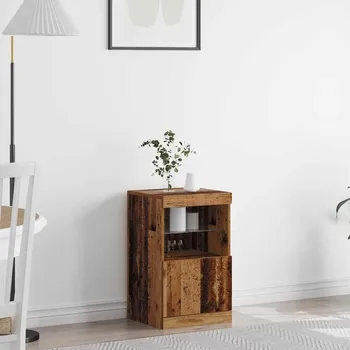 LED komoda Staré dřevo 41 x 37 x 67 cm kompozitní dřevo