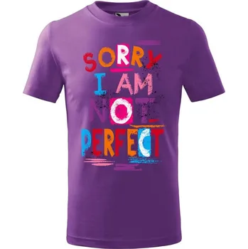 Chlapecké oblečení DOBRÝ TRIKO Dětské tričko Not perfect Velikost: 110 /4 roky, Barva: Fialová