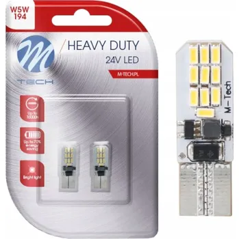 Autožárovka Žárovky M-Tech HEAVY DUTY 24V LED W5W 2 W 2 ks