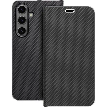 Náhradní díl pro mobilní telefon Kryt Luna Book Carbon Samsung Galaxy S24 Black
