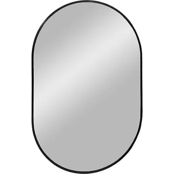 House Nordic Oválné zrcadlo Madrid, nástěnné, 50 × 80 cm, černý rám