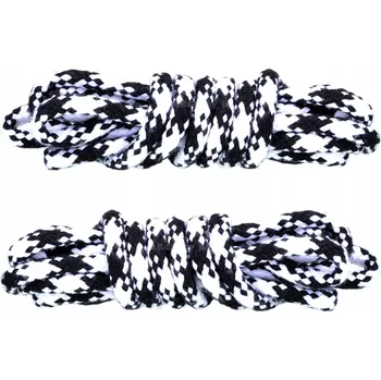 Vrták BÍLO-ČERNÉ Tkaničky TREKOVÉ 100 cm Kulaté 5mm ŠŇŮRKY BOZP G9-65