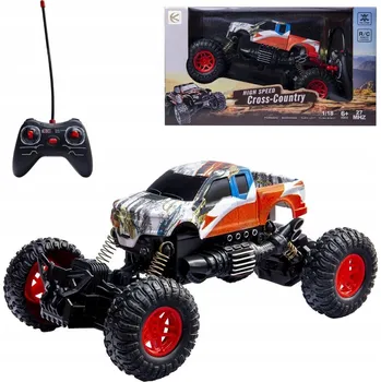 RC model auta TERÉNNÍ AUTO CROSS-COUNTRY NA DÁLKOVÉ OVLÁDÁNÍ R/C 1:18 ČERVENÉ