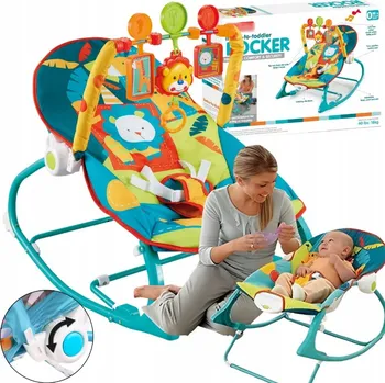 Lehátko pro miminka Houpací postýlka Sedačka Kolébka Vibrace Hračky Modrá