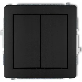 vypínač Dvojitý vypínač Klasik, Podomítkový Karlik černý 12DWP-44.2