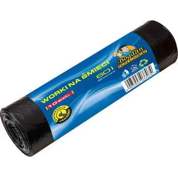 Pytle na odpadky Pytle na odpadky 60l 10 Ks. černé LDPE Bogdan Przemocny