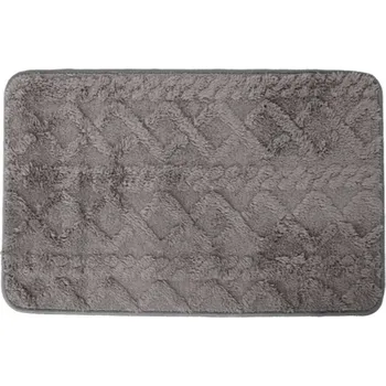 Koupelnová předložka KOUPELNOVÁ PŘEDLOŽKA PROTI SKLUZU MĚKKÁ CHLUPATÁ šedá 40X60CM